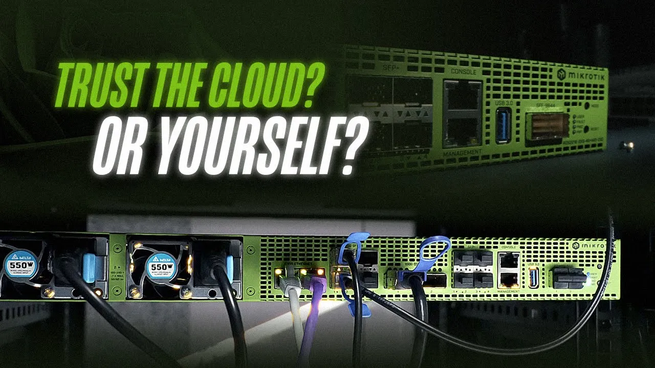 MikroTik ROSE Data Server RDS2216 arka panel görünümü