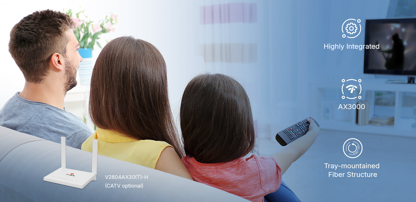 V-SOL V2804AX30-H'in LED göstergelerinin bulunduğu ön panel arayüzü