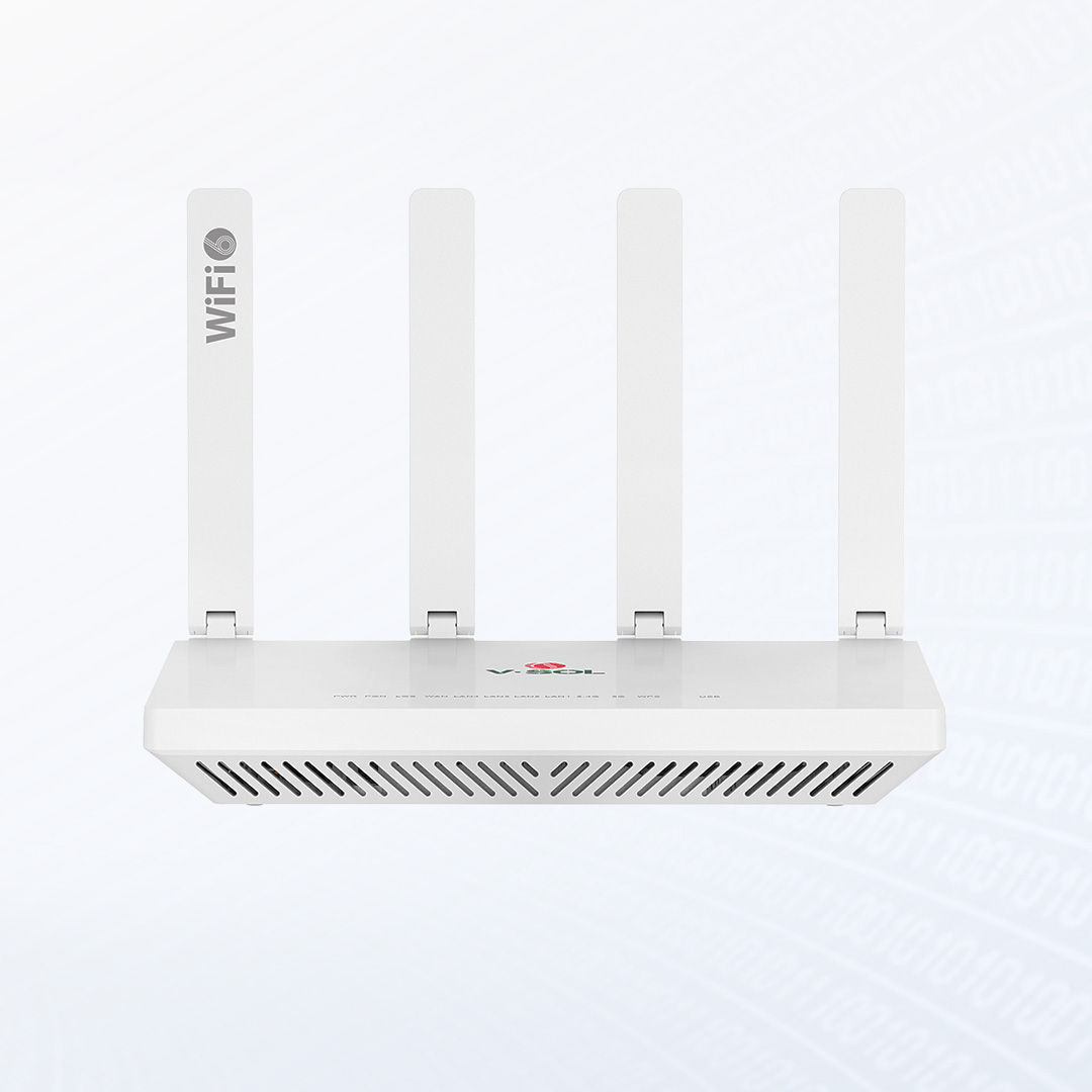 V-SOL V2804AX15-R XPON ONT arka panel - PON ve Ethernet bağlantılar