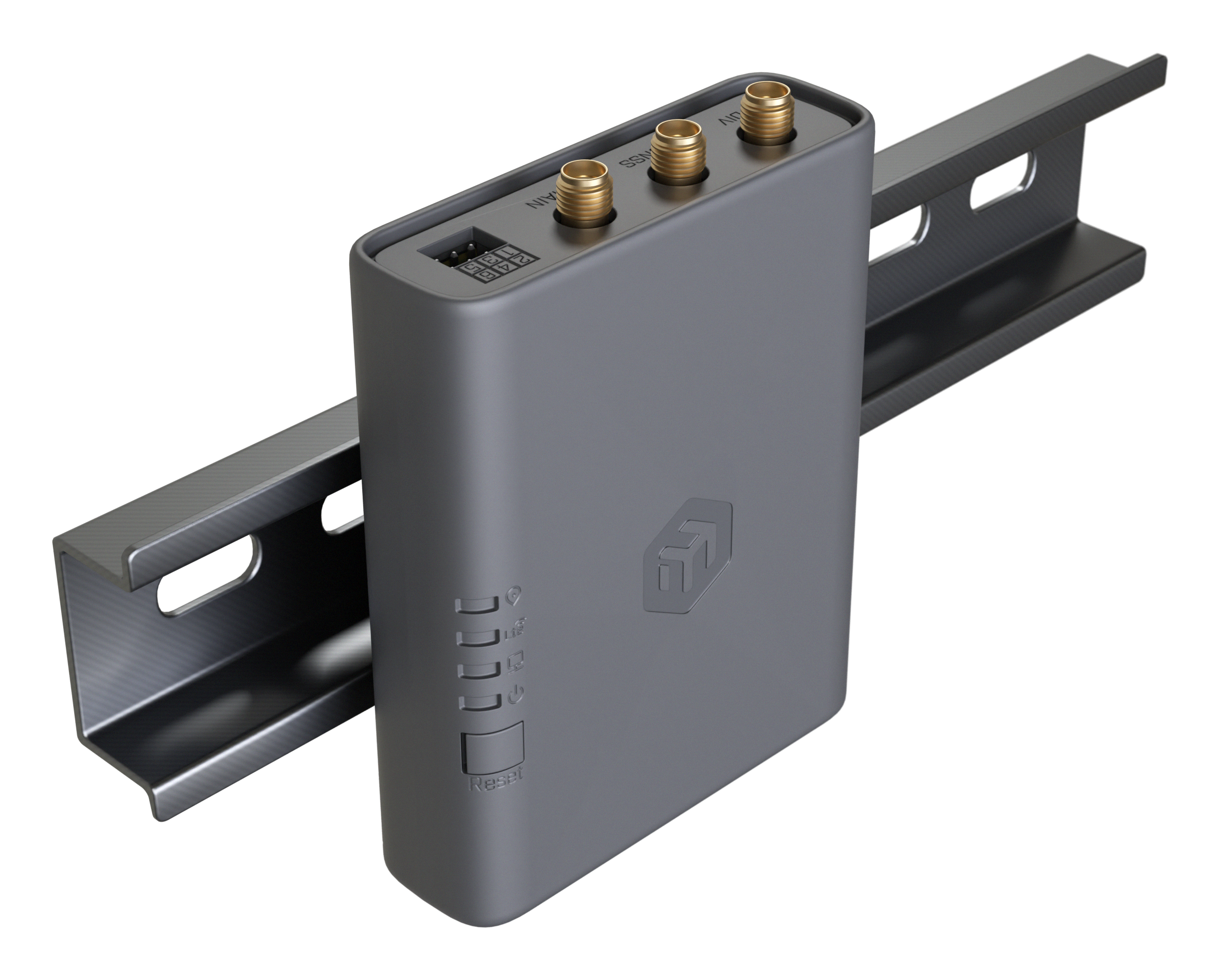 Arka bağlantı portları ve montaj aparatının detaylı görüntüsü.