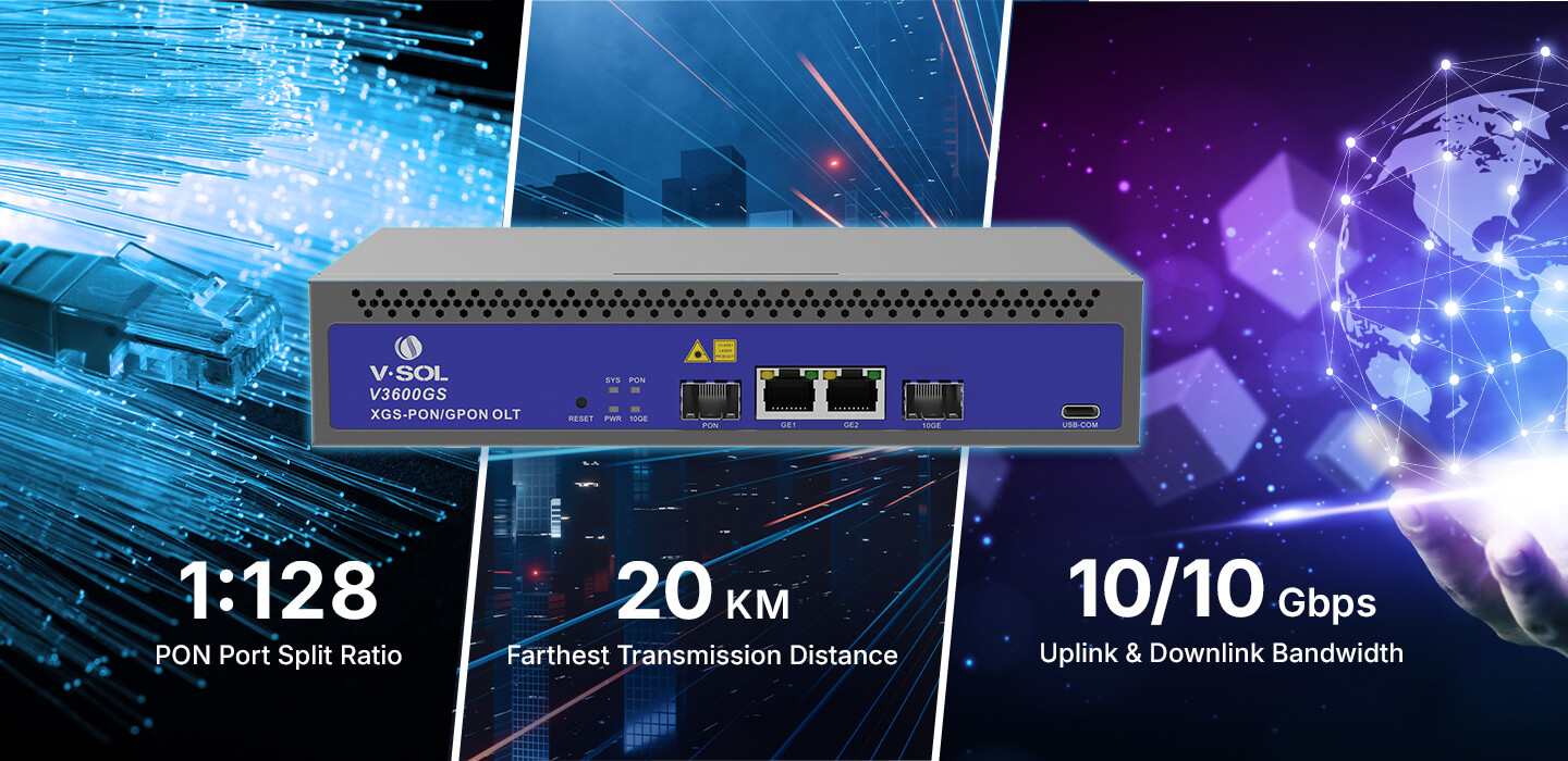 V-SOL V3600GS OLT cihazının yan panel detayı - havalandırma ve koruma özellikleri