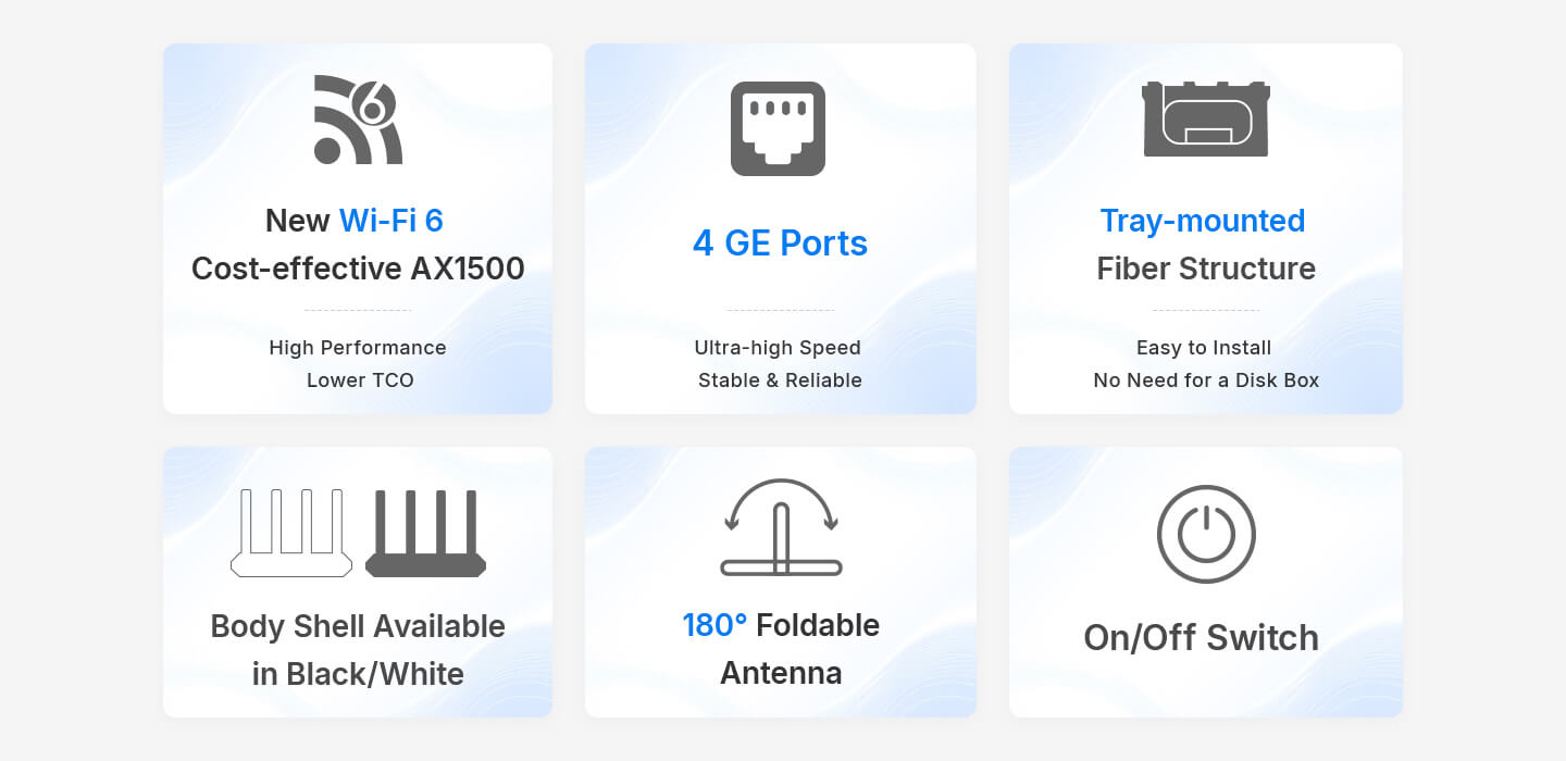 V-SOL V2804AX15-R XPON ONT beyaz kasa modeli - ikinci renk seçeneği